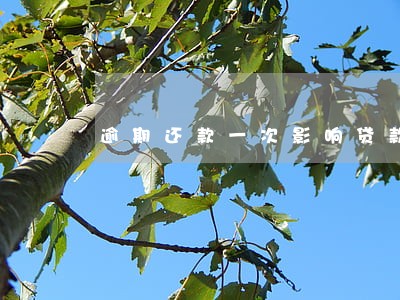 逾期还款一次影响贷款 逾期还款一次影响贷款