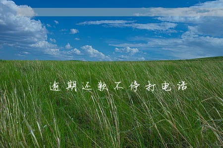 逾期还款不停打电话 逾期还款不停打电话