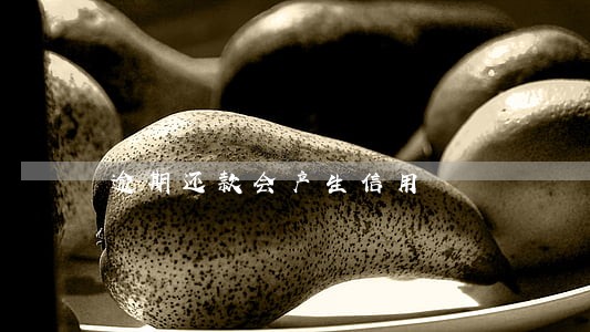 逾期还款会产生信用 逾期还款会产生信用