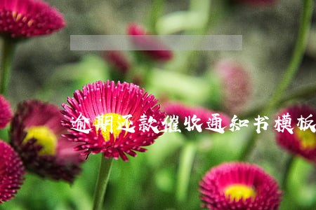 逾期还款催收通知书模板