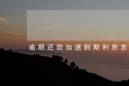 逾期还款加速到期利息怎么计算 逾期还款加速到期利息怎么计算