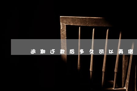 逾期还款后多久可以再借款 逾期还款后多久可以再借款