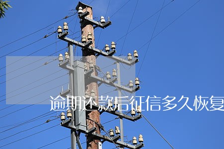 逾期还款后征信多久恢复花呗 逾期还款后征信多久恢复花呗