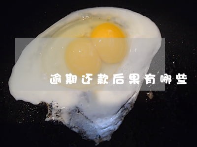 逾期还款后果有哪些 逾期还款后果有哪些