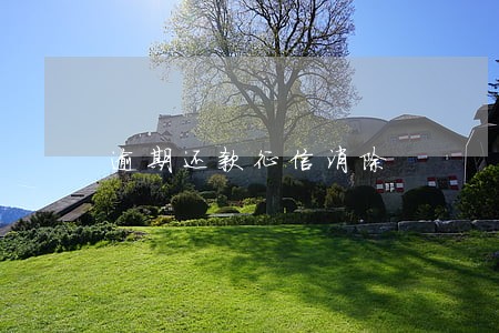 逾期还款征信消除 逾期还款征信消除
