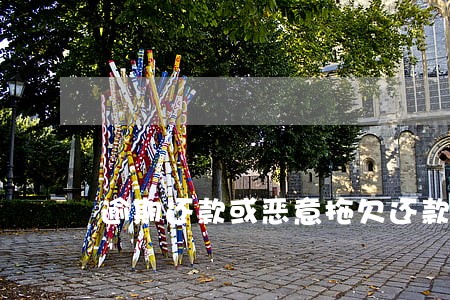 逾期还款或恶意拖欠还款的后果 逾期还款或恶意拖欠还款的后果