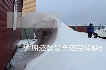 逾期还款是全还完消除5年 逾期还款是全还完消除5年