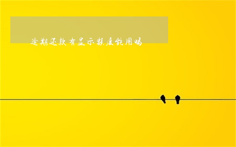 逾期还款有显示额度能用吗 逾期还款有显示额度能用吗