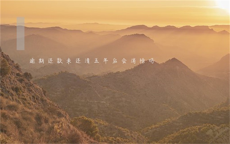 逾期还款未还清五年后会消除吗