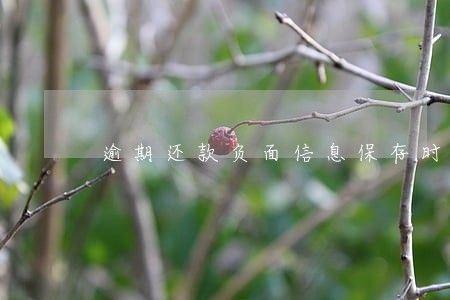逾期还款负面信息保存时间 逾期还款负面信息保存时间