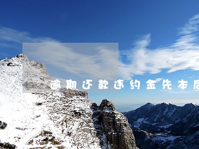 逾期还款违约金先本后息 逾期还款违约金先本后息