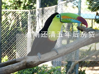 逾期还清五年后房贷 逾期还清五年后房贷