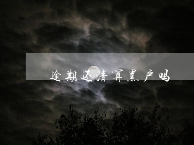 逾期还清算黑户吗