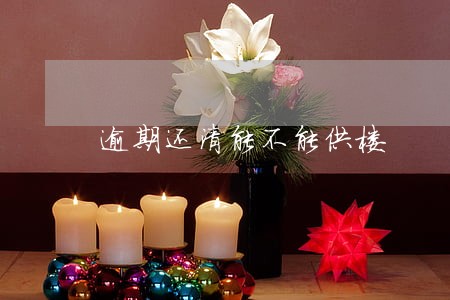逾期还清能不能供楼 逾期还清能不能供楼