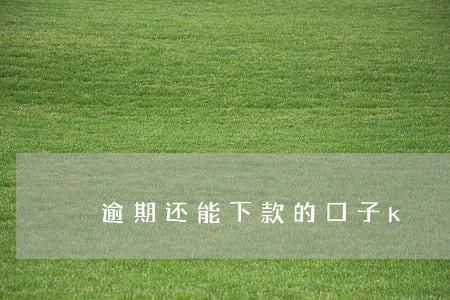 逾期还能下款的口子k 逾期还能下款的口子k
