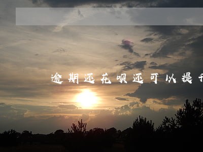 逾期还花呗还可以提升额度吗 逾期还花呗还可以提升额度吗