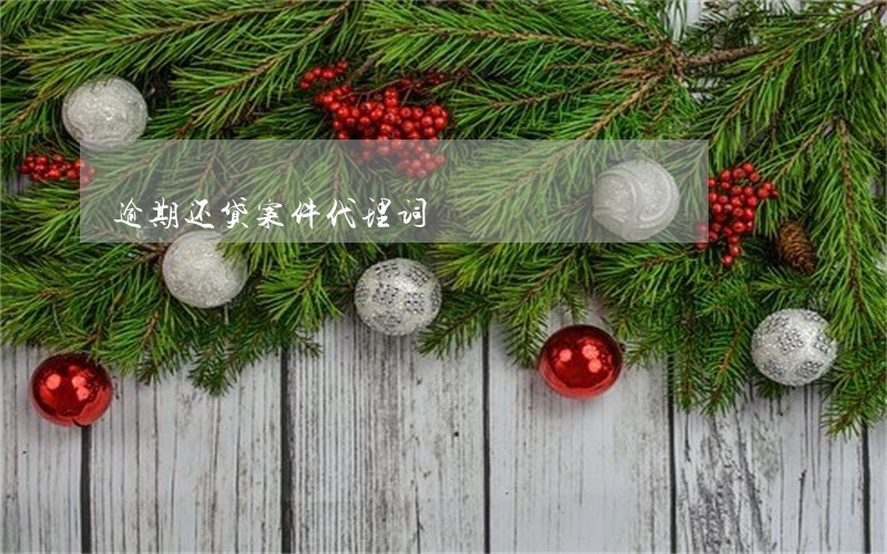 逾期还贷案件代理词 逾期还贷案件代理词