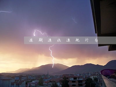 逾期违法违规行为 逾期违法违规行为