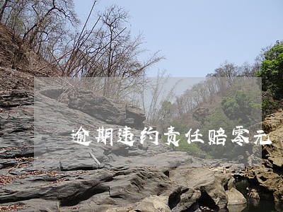 逾期违约责任赔零元