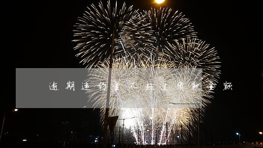 逾期违约金不超过借款金额 逾期违约金不超过借款金额