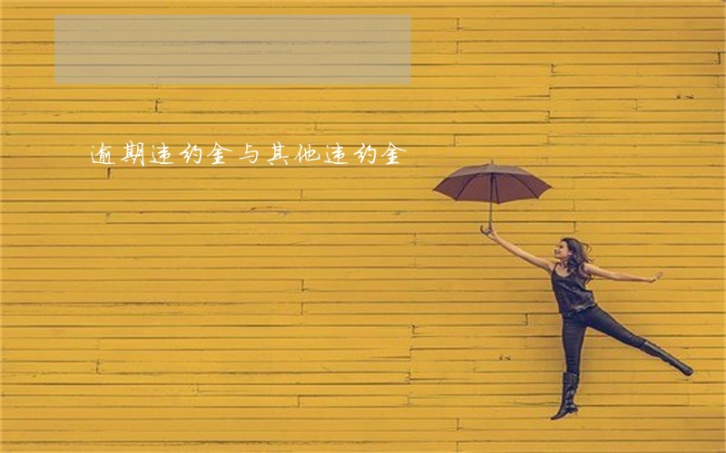 逾期违约金与其他违约金