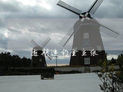 逾期违约金主张 逾期违约金主张