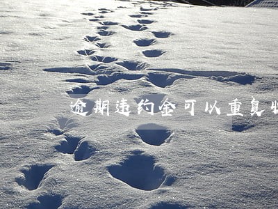 逾期违约金可以重复收取吗 逾期违约金可以重复收取吗