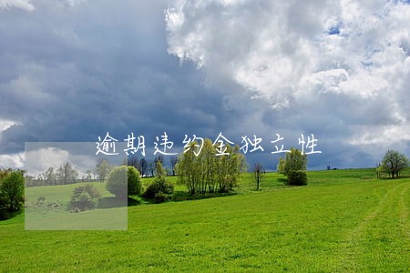 逾期违约金独立性 逾期违约金独立性