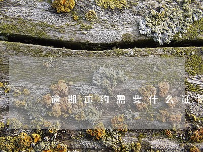 逾期违约需要什么证据 逾期违约需要什么证据