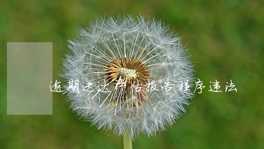 逾期送达评估报告程序违法 逾期送达评估报告程序违法