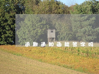 逾期通知函能签字吗