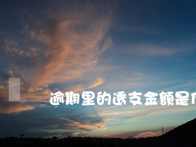 逾期里的透支金额是什么意思 逾期里的透支金额是什么意思