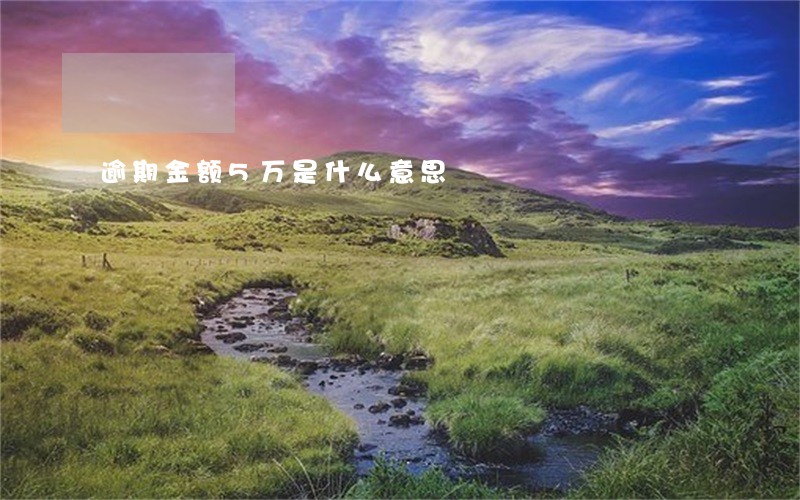 逾期金额5万是什么意思 逾期金额5万是什么意思