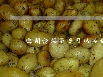 逾期金额不多可以办理按揭嘛