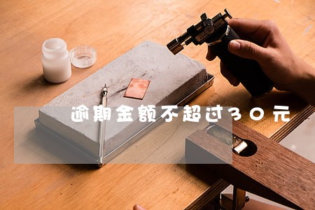 逾期金额不超过30元 逾期金额不超过30元
