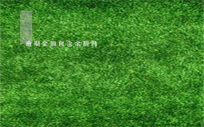 逾期金额包含余额吗 逾期金额包含余额吗