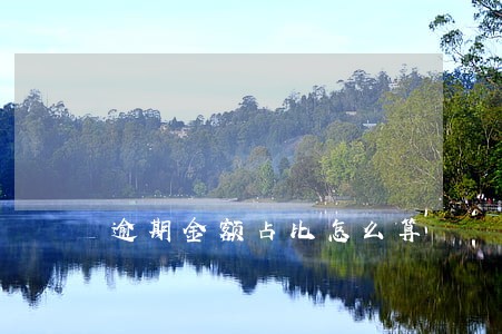 逾期金额占比怎么算 逾期金额占比怎么算