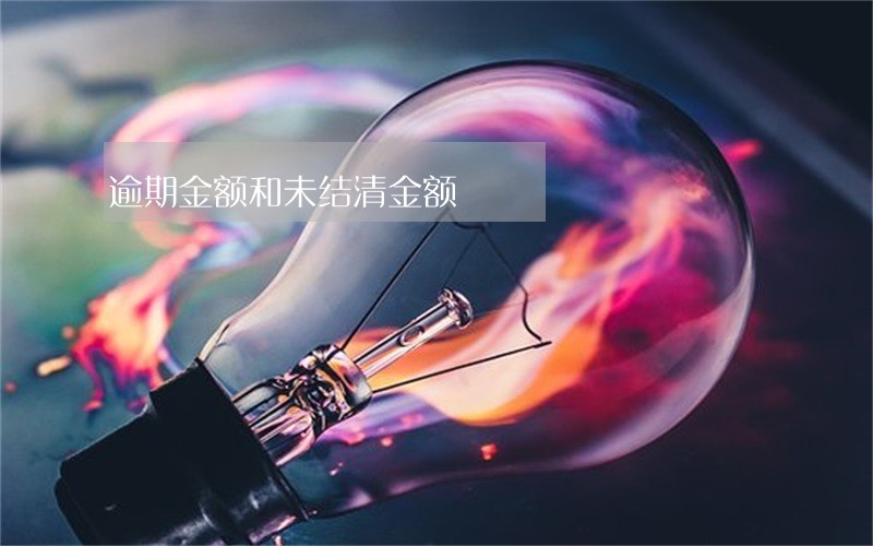 逾期金额和未结清金额 逾期金额和未结清金额