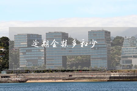 逾期金额多和少 逾期金额多和少