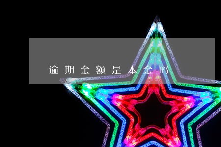 逾期金额是本金吗