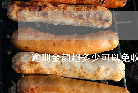 逾期金额超多少可以免收 逾期金额超多少可以免收