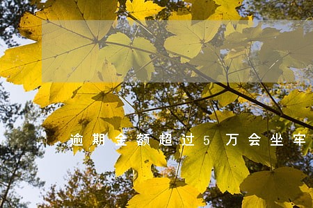 逾期金额超过5万会坐牢吗 逾期金额超过5万会坐牢吗