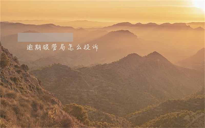 逾期银管局怎么投诉