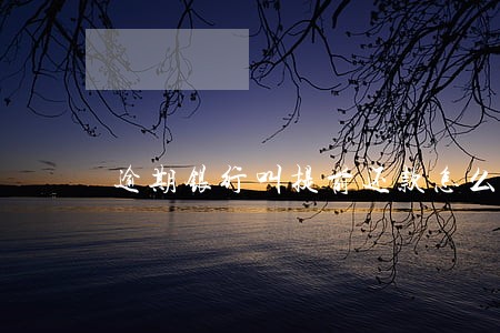 逾期银行叫提前还款怎么办 逾期银行叫提前还款怎么办