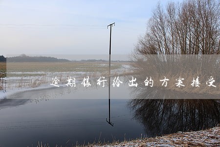 逾期银行给出的方案接受不了 逾期银行给出的方案接受不了