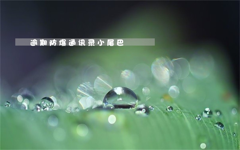 逾期防爆通讯录小尾巴 逾期防爆通讯录小尾巴