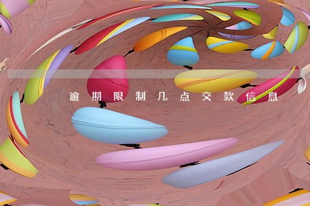 逾期限制几点交款信息