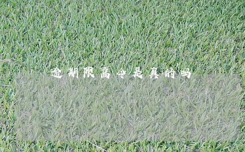 逾期限高令是真的吗