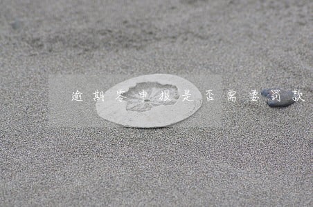 逾期零申报是否需要罚款 逾期零申报是否需要罚款