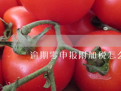 逾期零申报附加税怎么办理 逾期零申报附加税怎么办理